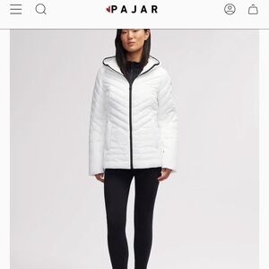 Nwt PAJAR CANADA WINTER COLETTE chevron WOMEN'S LIGHTWEIGHT PUFFER COAT